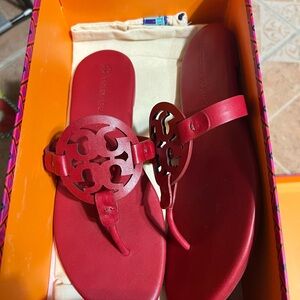 Tory Burch Red Leather Sandals